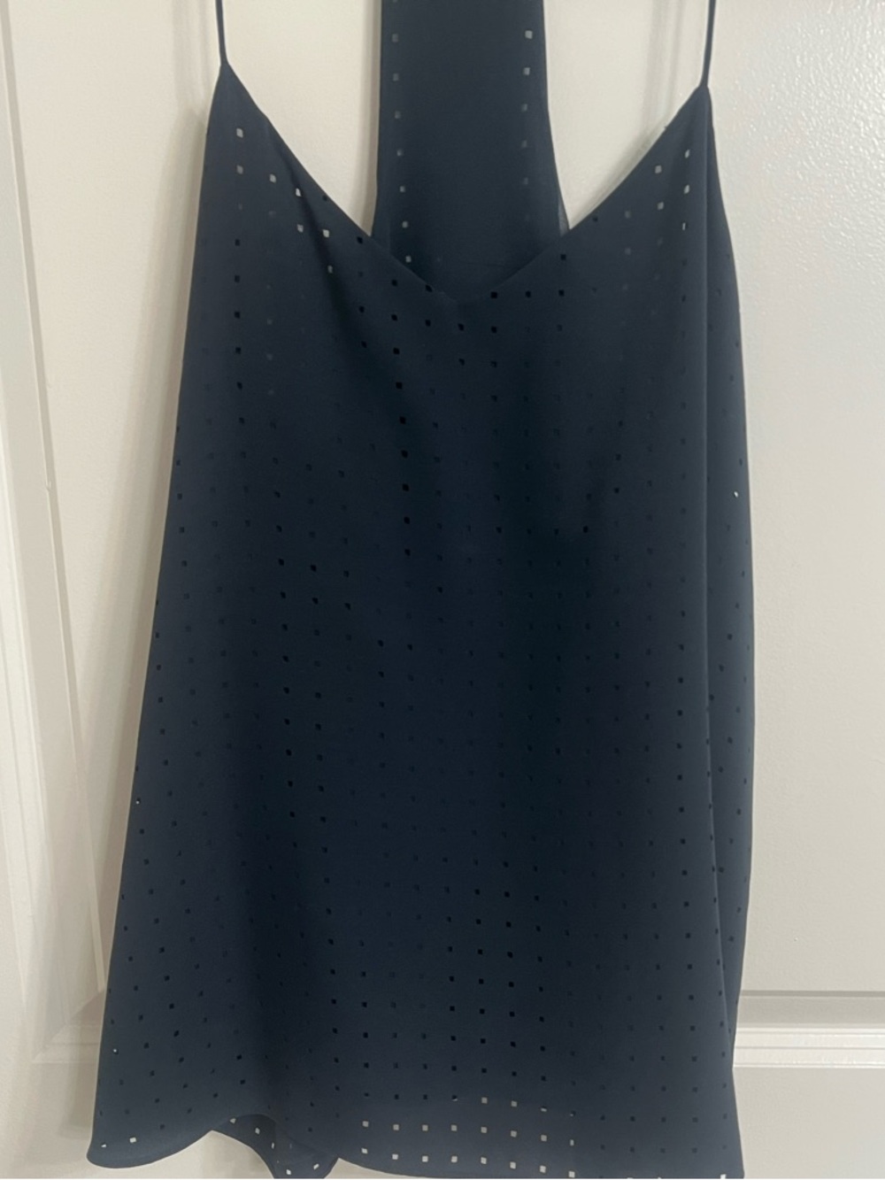 NWOT Tibi Navy Spaghetti Strap V-neck Tank size 8